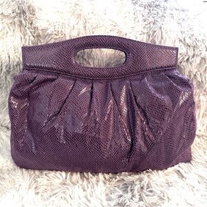 NYC by Perlina 💜 Purple Handbag 💜 Faux/Vegan Snakeskin